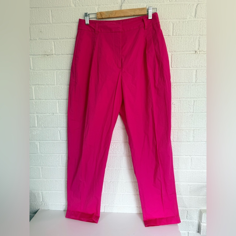 Imperial Women's High-Waist Bright Pink Tailored Trousers